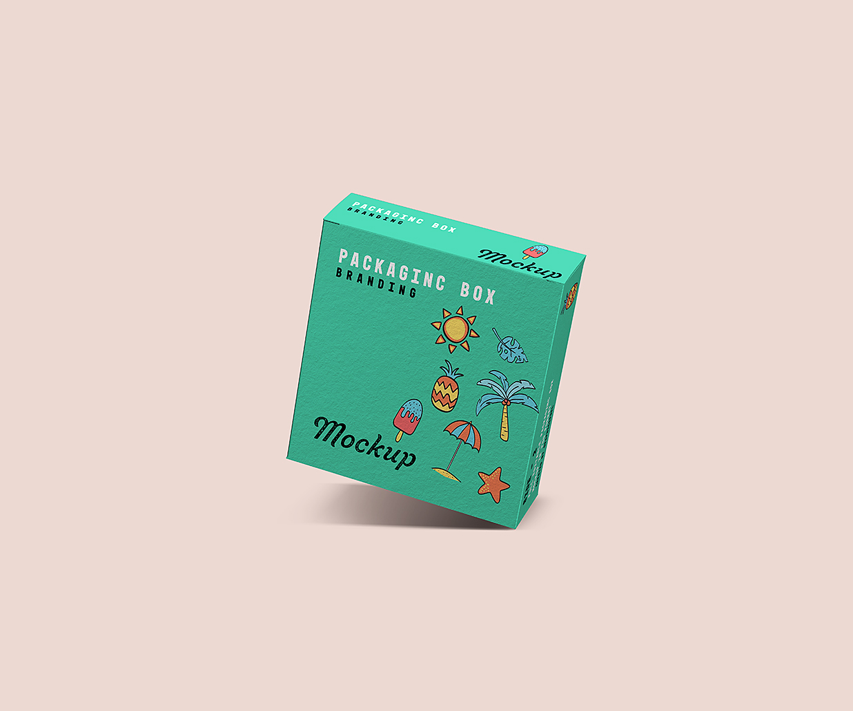 方形纸盒礼盒包装盒样机mockup2组插图1