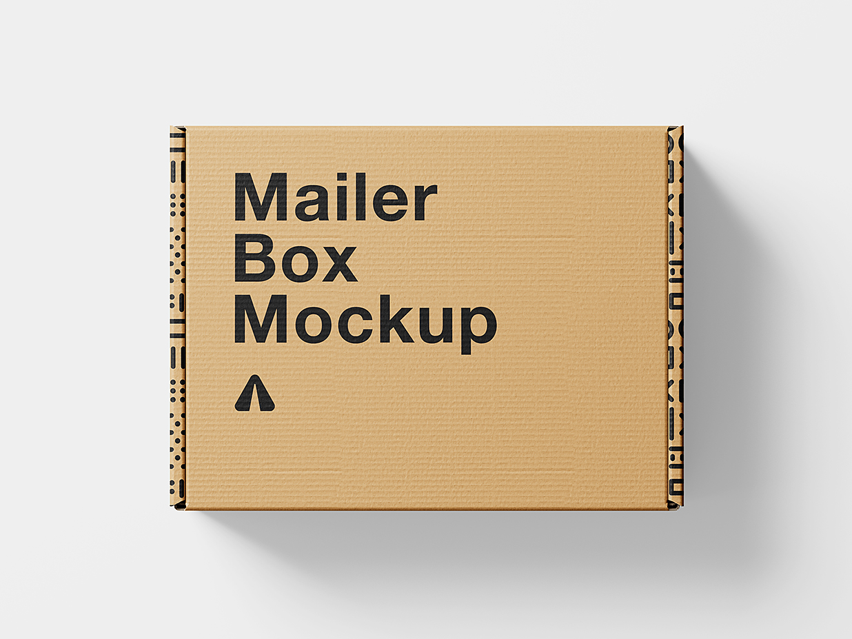 高质感飞机盒纸箱快递盒快递箱包装样机mockup4组插图1