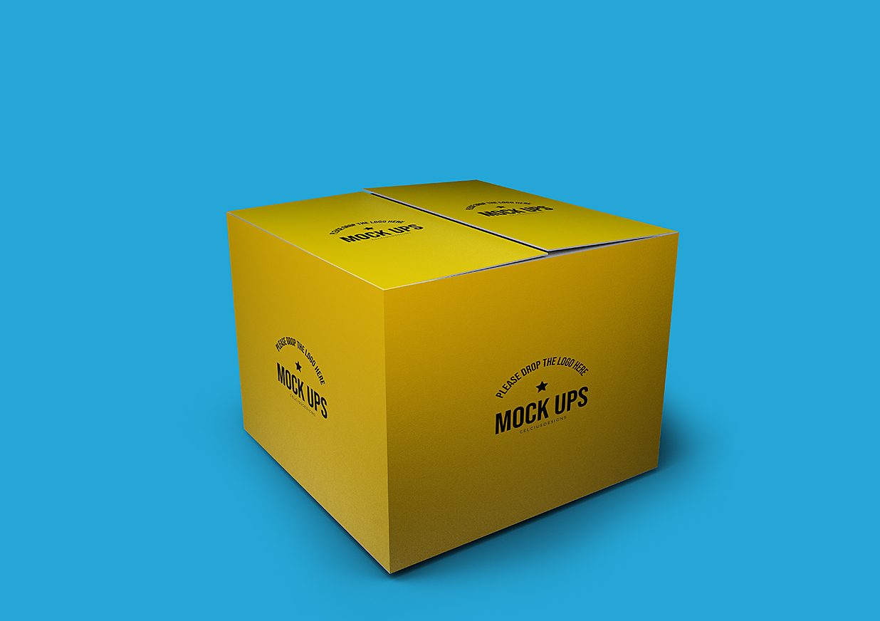 双开式纸盒礼盒纸箱包装盒样机mockup3组插图1