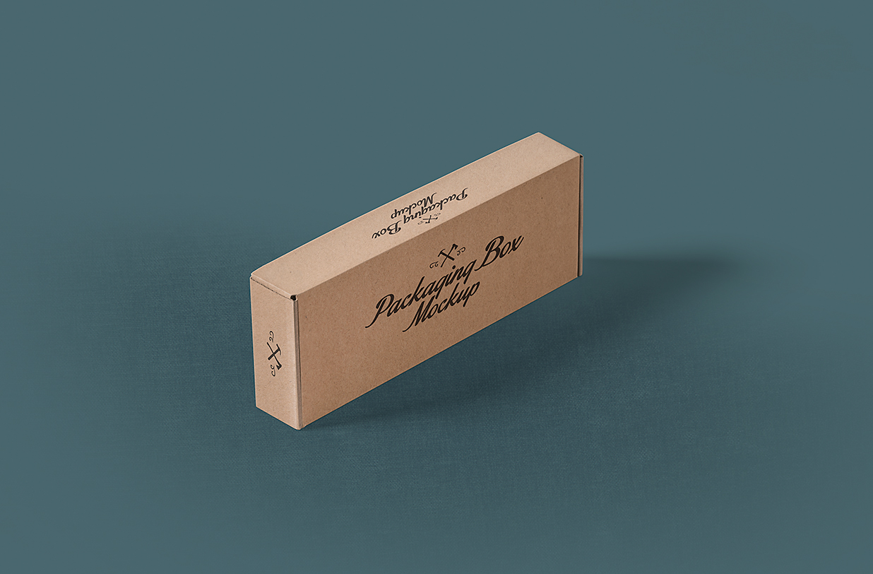 牛皮纸飞机盒纸盒包装盒样机mockup7组插图1