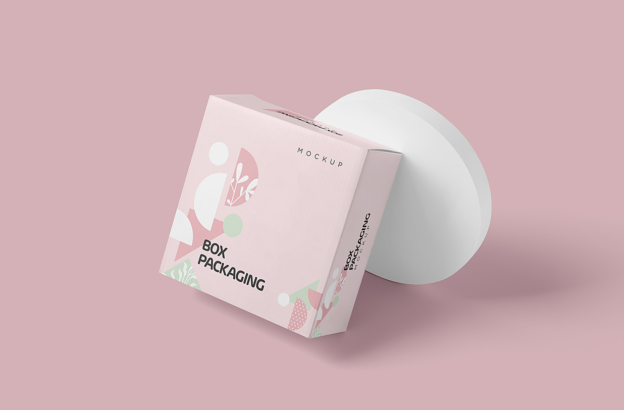 纸盒包装盒样机mockup4组插图1