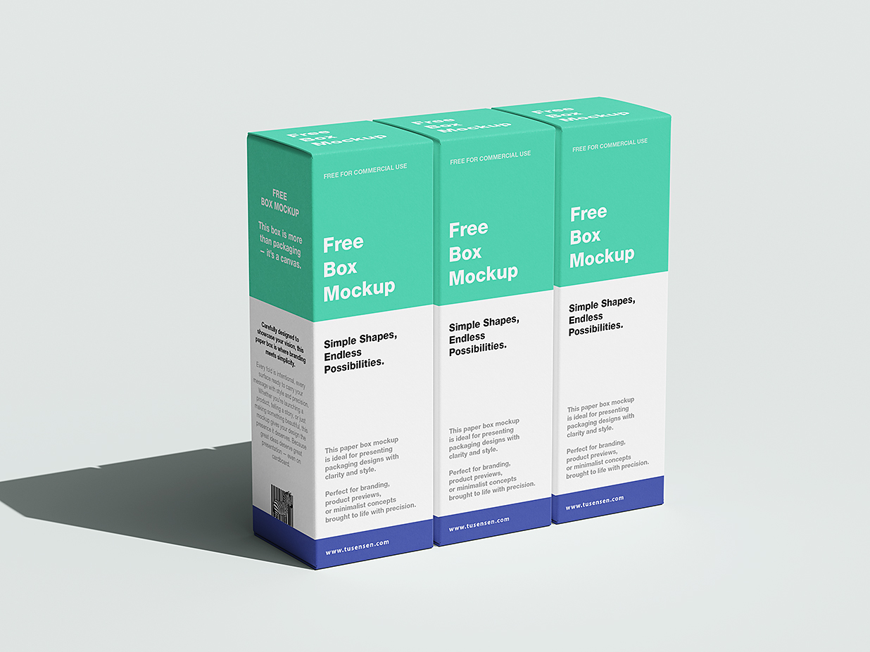 高质感护肤品纸盒包装盒样机mockup5组插图1