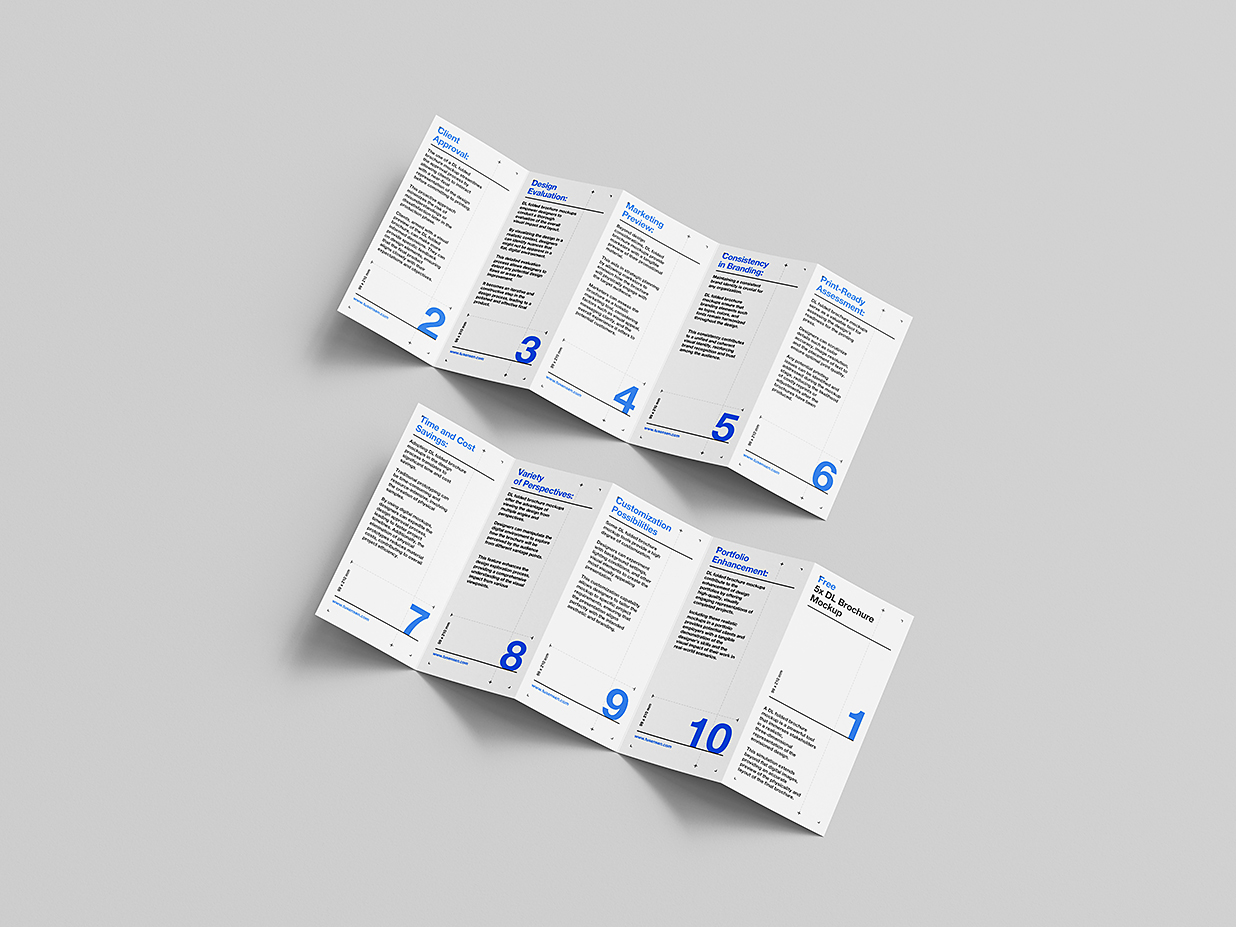 高质感折页五折页样机mockup5组插图2