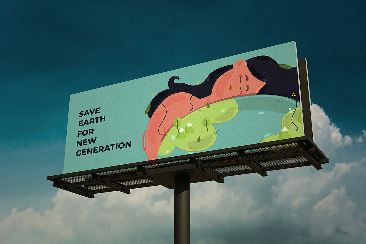 高质感户外高炮高速公路广告牌样机mockup7组插图2