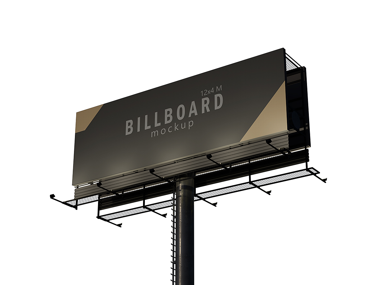 户外高炮高速公路广告牌样机mockup3组插图2