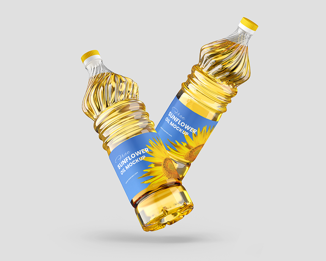 高质感食用油瓶包装样机mockup3组插图2