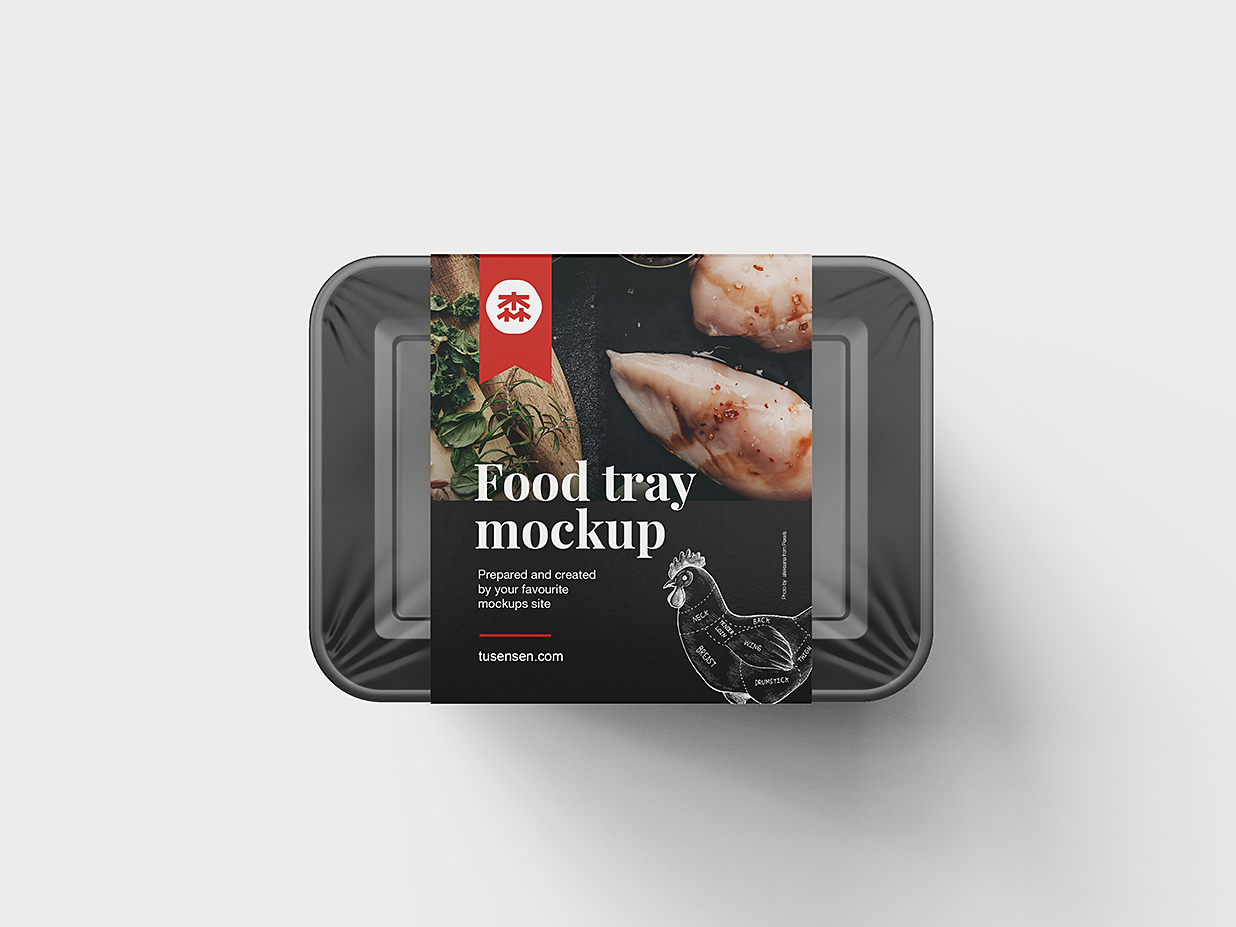 长方形食品盒餐盒外卖打包盒包装样机mockup4组插图2