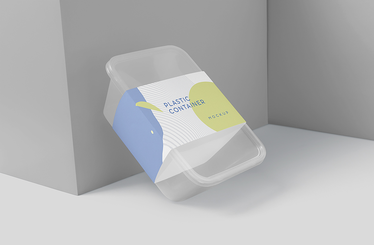 一次性透明塑料餐盒外卖打包盒样机mockup6组插图2