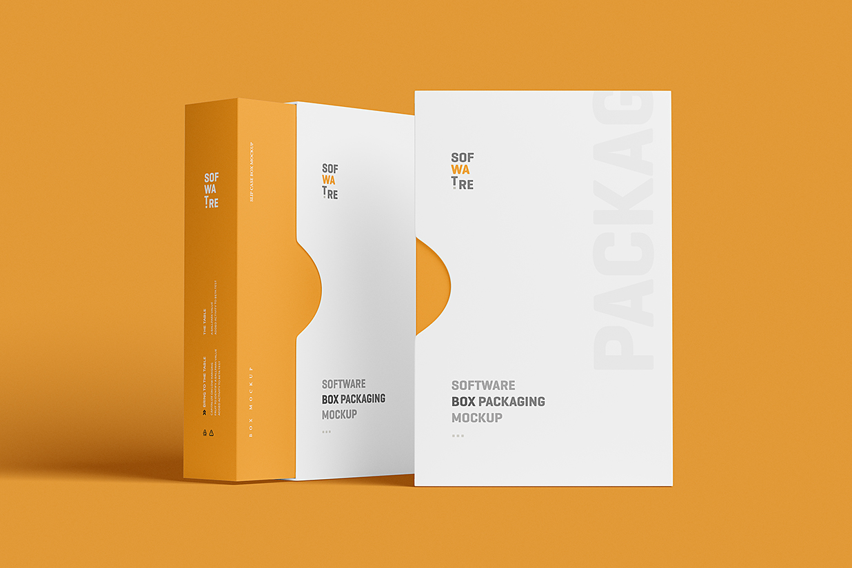 软件包装盒抽拉盒纸盒样机mockup7组插图2