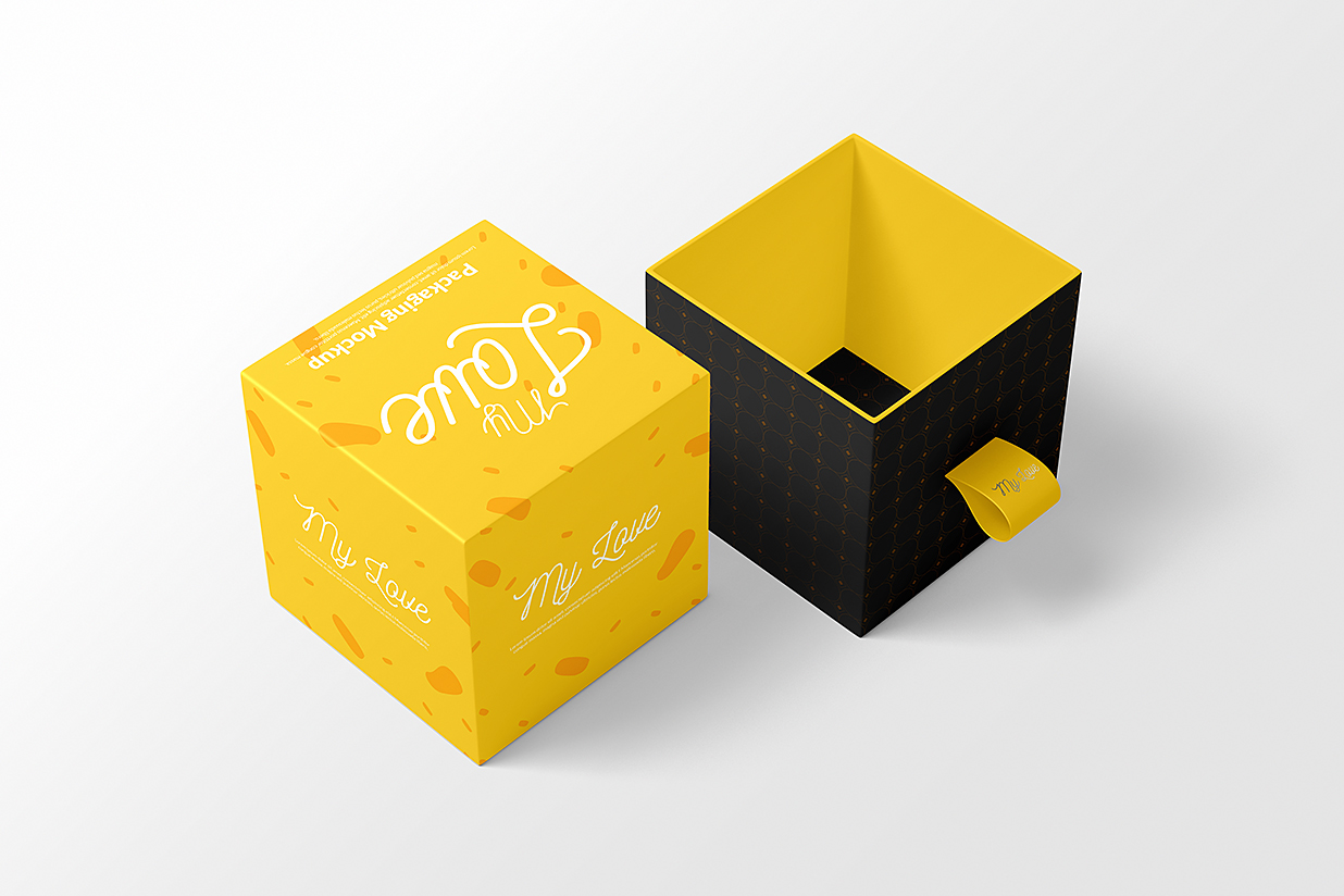 高质感抽拉盒包装盒礼品盒纸盒样机mockup6组插图2