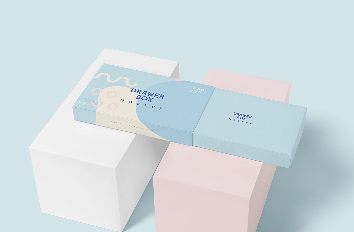 带场景的抽拉盒包装盒纸盒样机mockup6组插图2