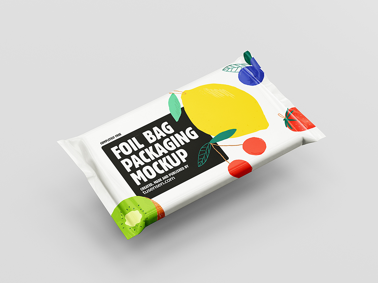 高质感零食包装袋样机mockup5组插图2