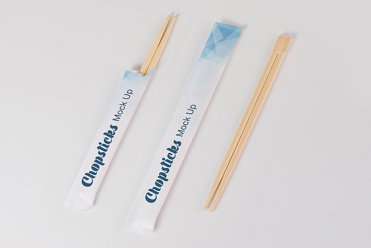 纸质包装一次性筷子样机mockup3组插图2