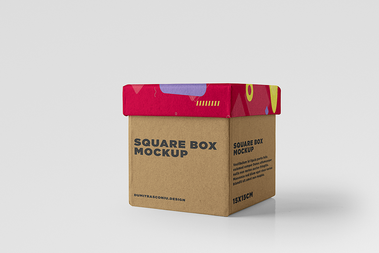 方形天地盖纸盒礼盒包装盒样机mockup4组插图2