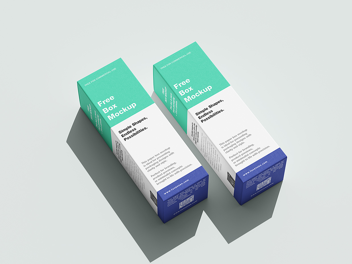 高质感护肤品纸盒包装盒样机mockup5组插图2