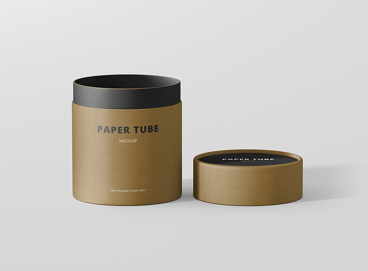 咖啡豆纸筒杯包装样机mockup7组插图2