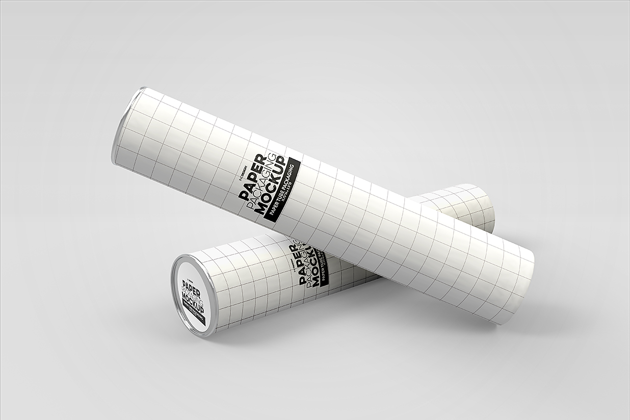 圆柱形纸筒包装样机mockup3组插图2