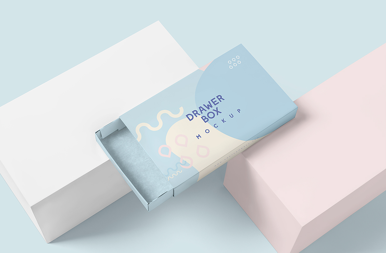 带场景的抽拉盒包装盒纸盒样机mockup6组插图3