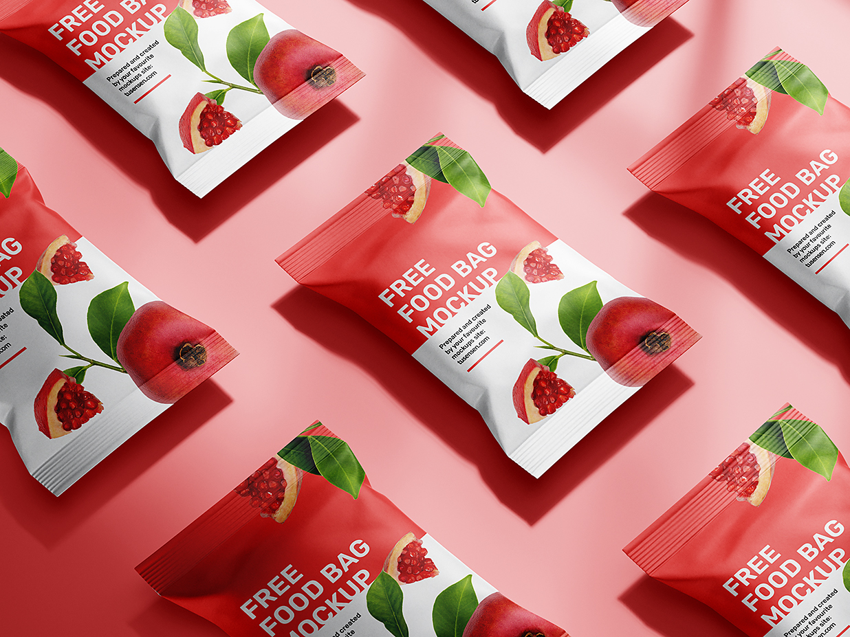 高质感小袋零食包装袋样机mockup4组插图3