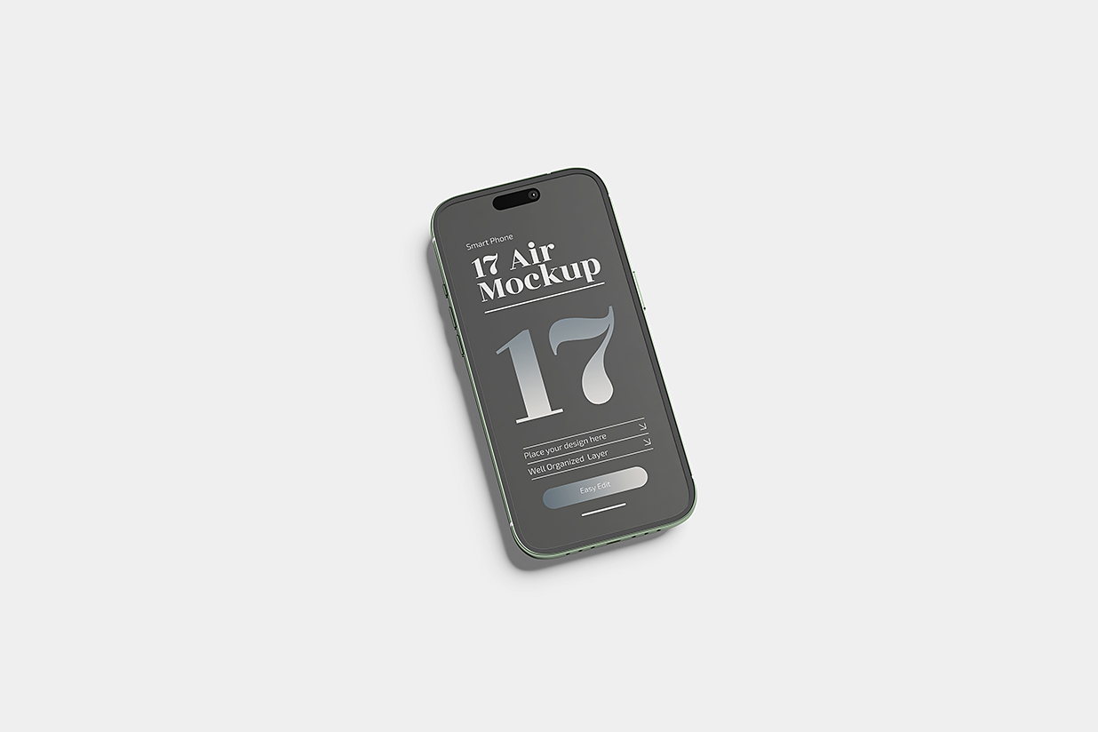 高质感iPhone 17 Air苹果手机样机mockup4组插图3