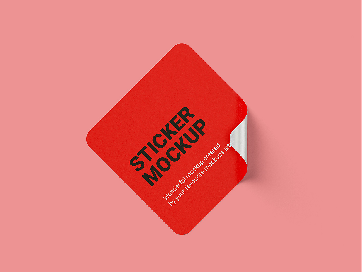 矩形可撕贴纸样机mockup6组插图3