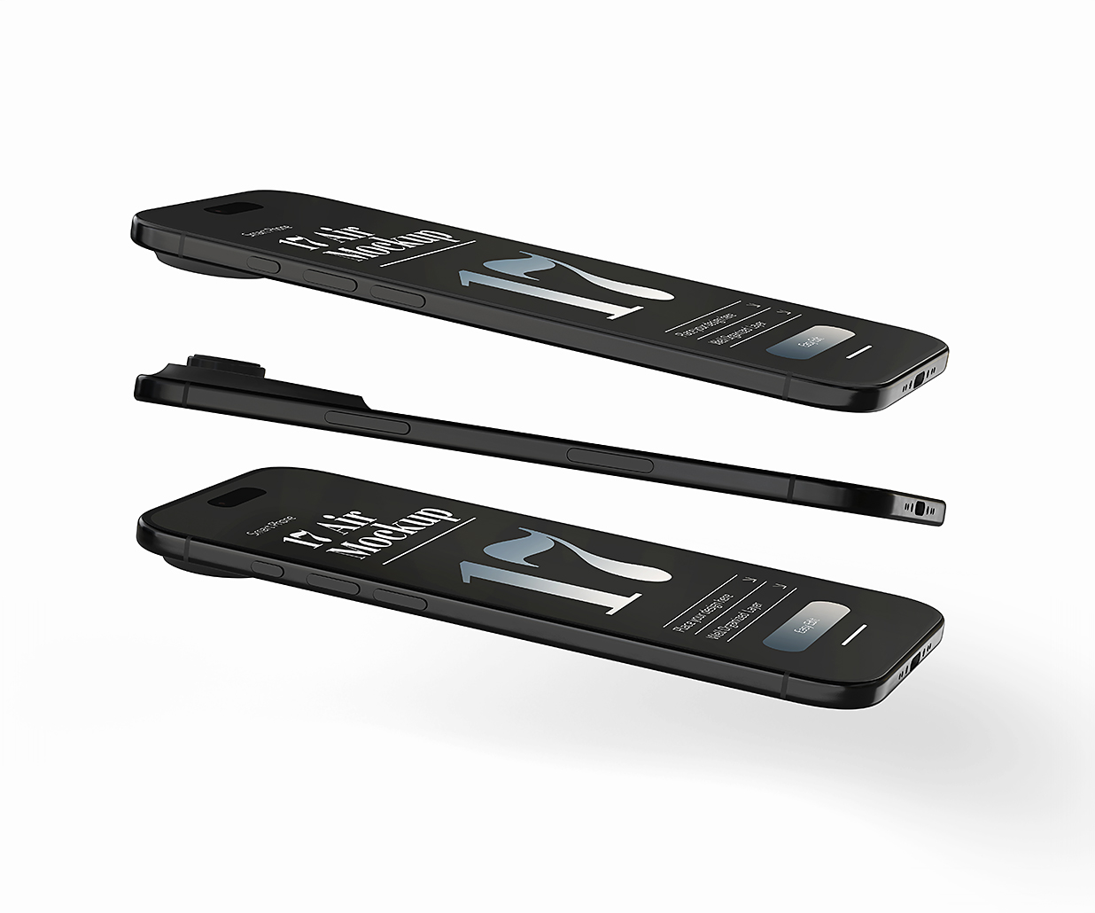 iPhone 17 Air苹果手机样机mockup4组插图3