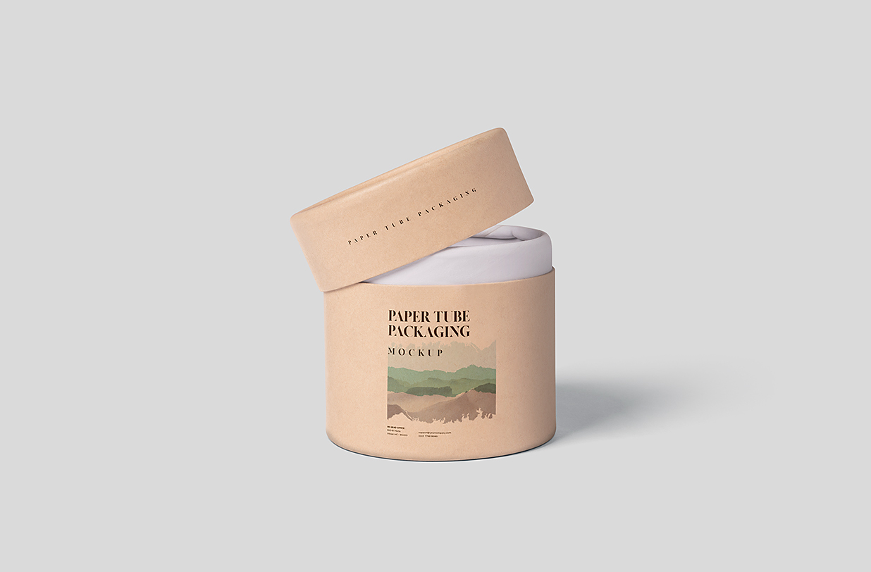 精致的小纸筒杯包装样机mockup5组插图3