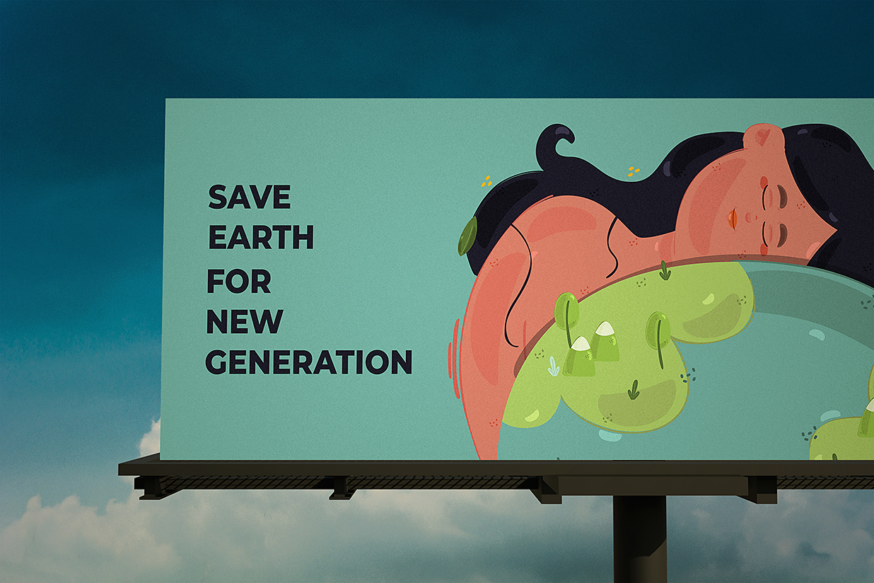 高质感户外高炮高速公路广告牌样机mockup7组插图3