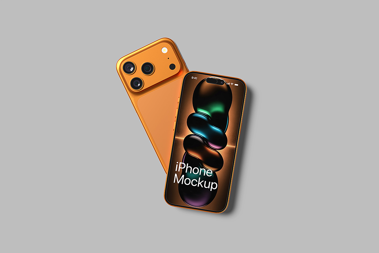 高质感iPhone 17 Pro Max苹果手机样机mockup5组插图3