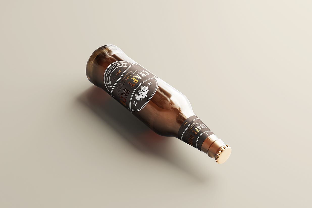 高质感啤酒瓶包装样机mockup5组插图3