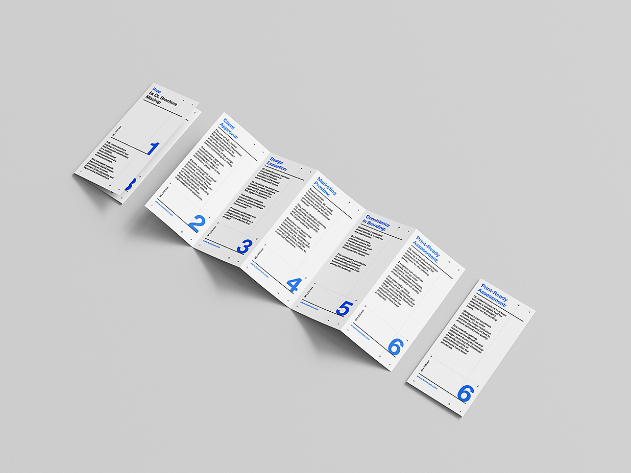 高质感折页五折页样机mockup5组插图3