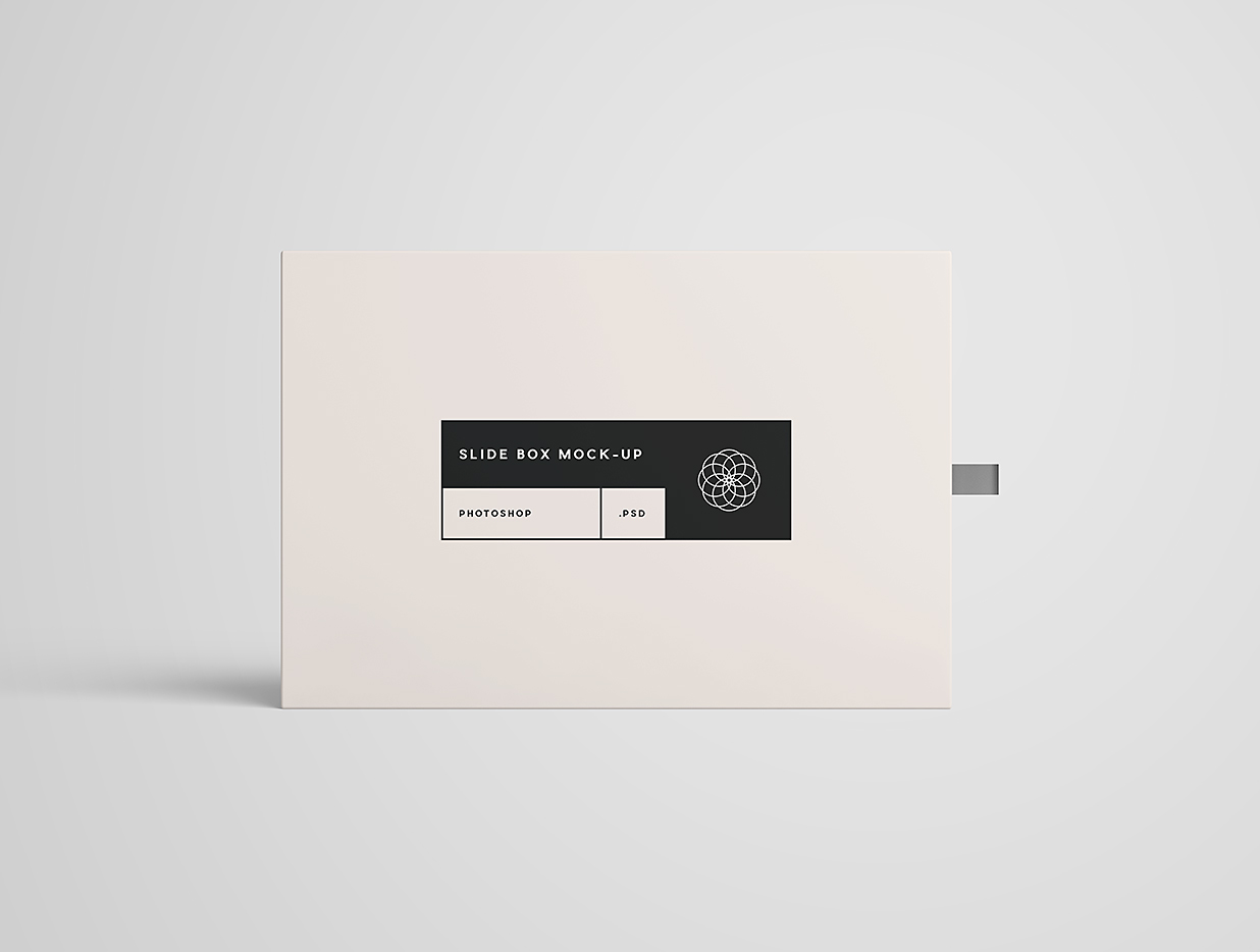 优雅的抽拉盒包装盒礼品盒纸盒样机mockup7组插图4