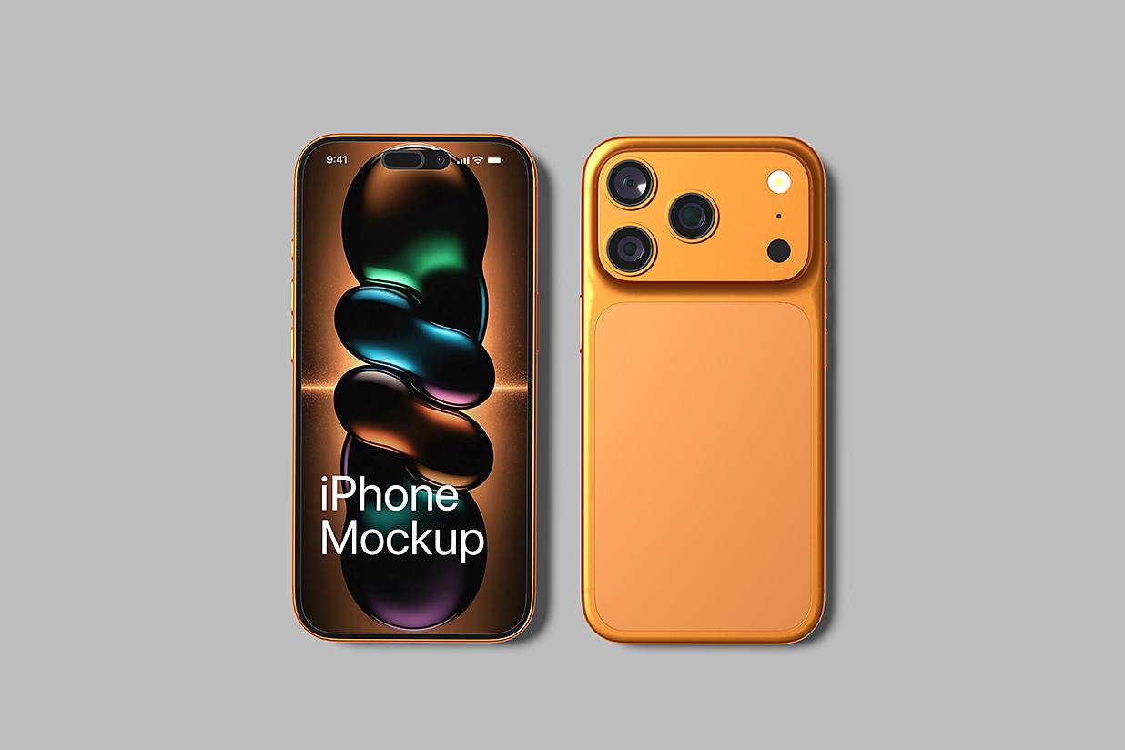 高质感iPhone 17 Pro Max苹果手机样机mockup5组插图4