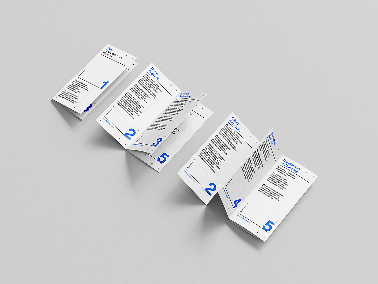 高质感折页五折页样机mockup5组插图4