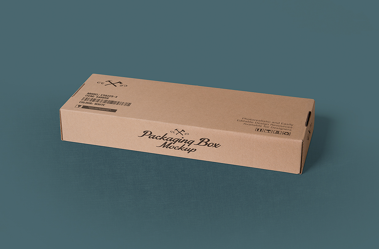 牛皮纸飞机盒纸盒包装盒样机mockup7组插图4