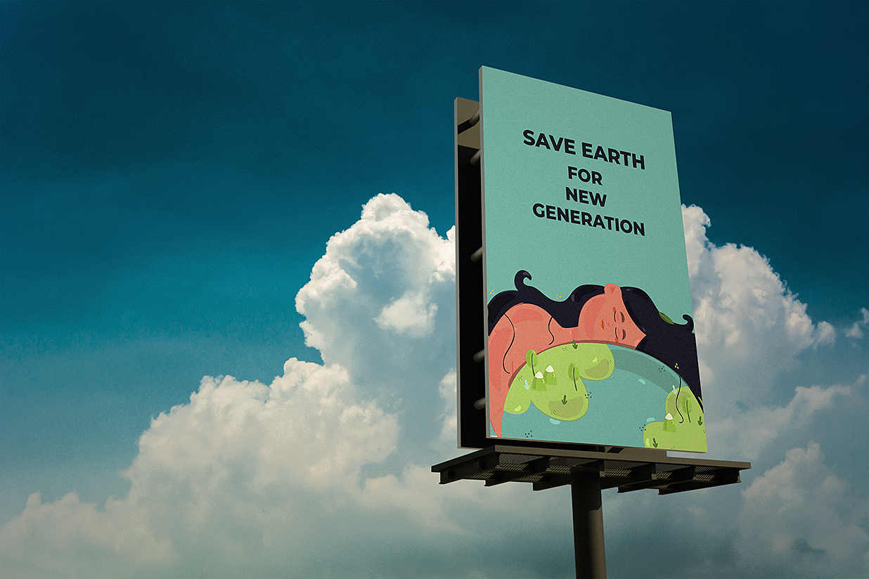 高质感户外高炮高速公路广告牌样机mockup7组插图4