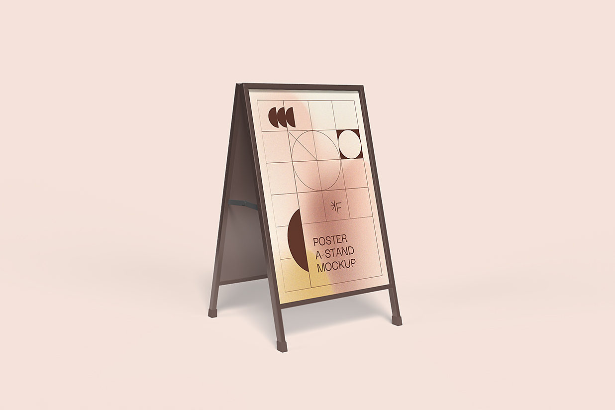 精致的水牌立牌样机mockup5组插图4