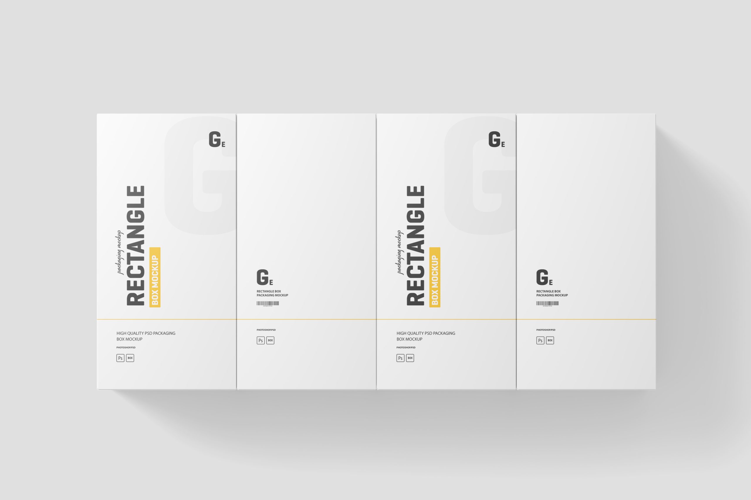 高质感长方形纸盒包装盒样机mockup8组插图5