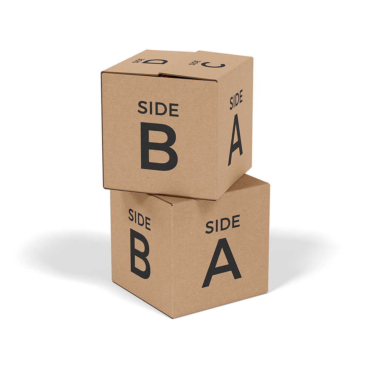 牛皮纸纸箱纸盒包装样机mockup6组插图5