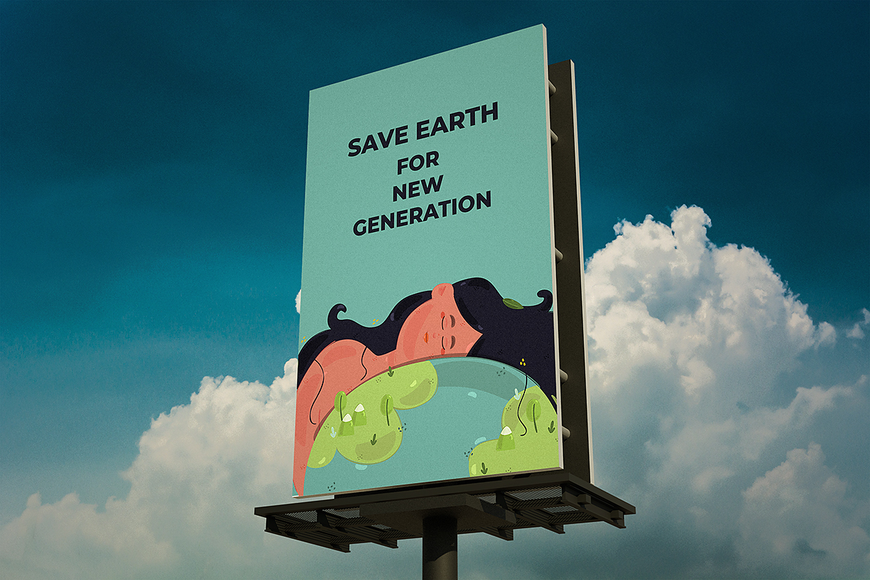 高质感户外高炮高速公路广告牌样机mockup7组插图5