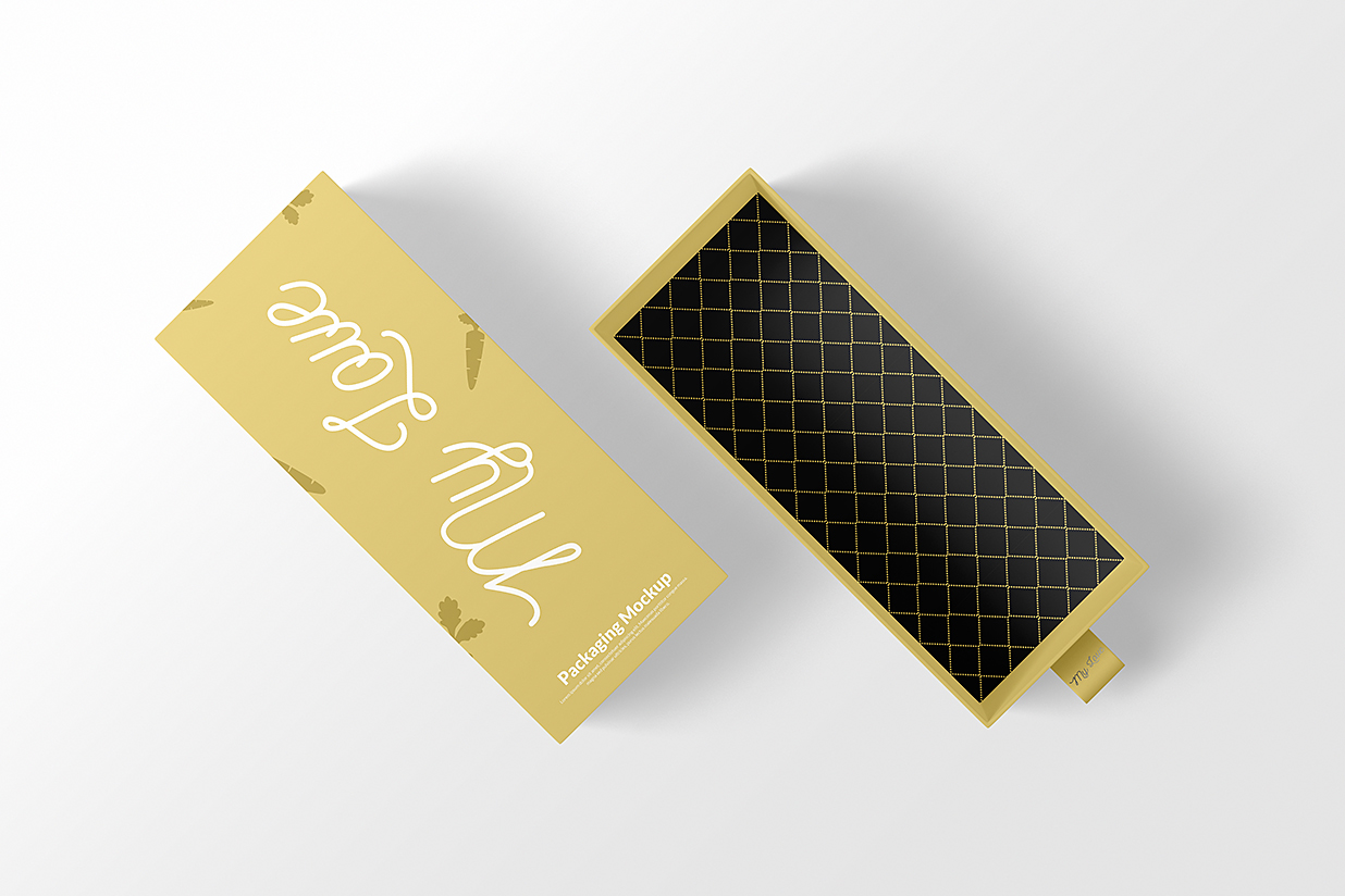 高质感抽拉盒礼品盒包装盒纸盒样机mockup6组插图5