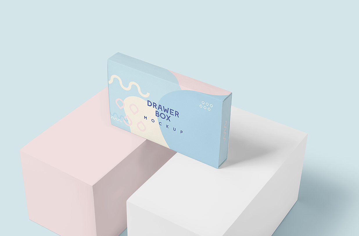 带场景的抽拉盒包装盒纸盒样机mockup6组插图5