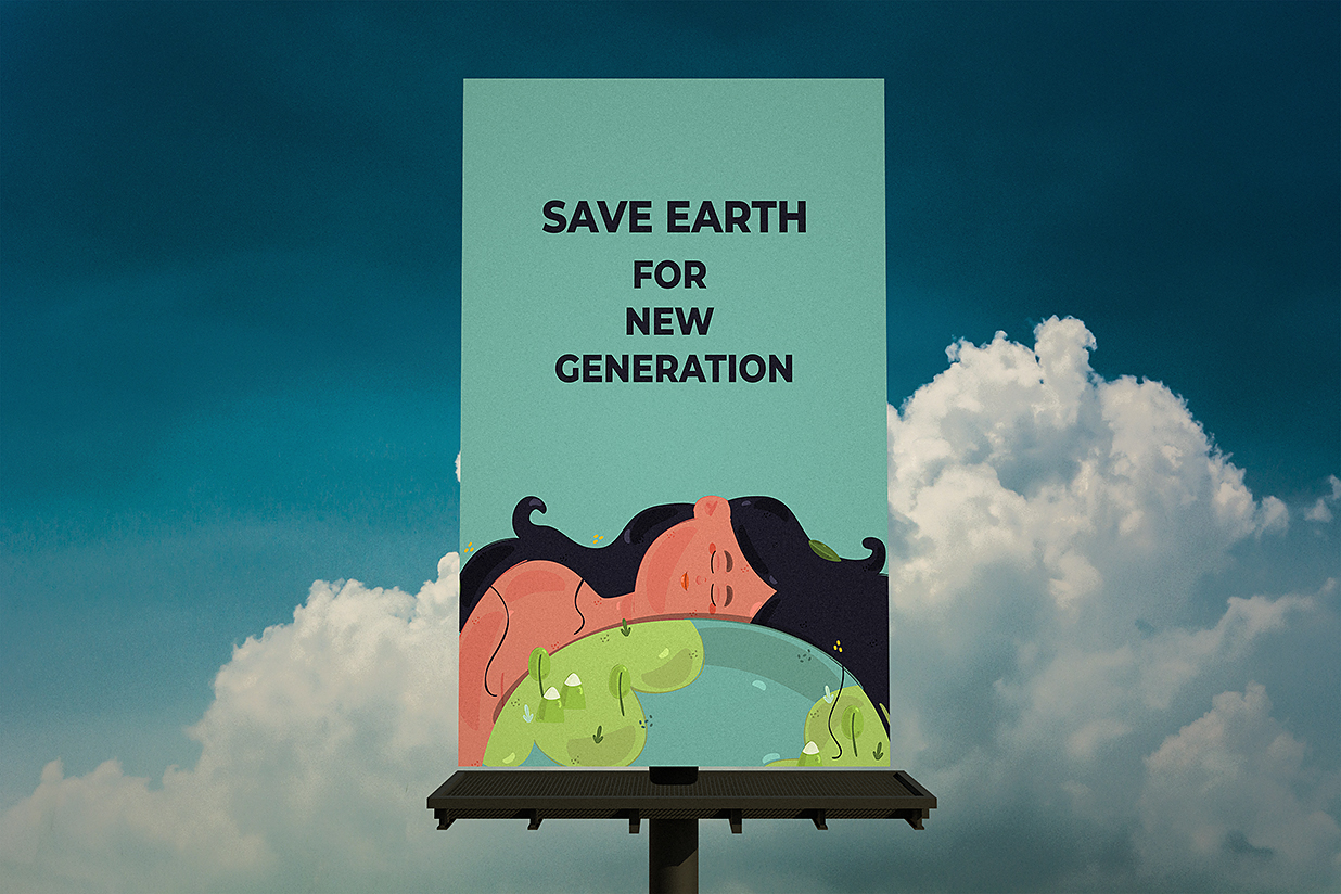 高质感户外高炮高速公路广告牌样机mockup7组插图6