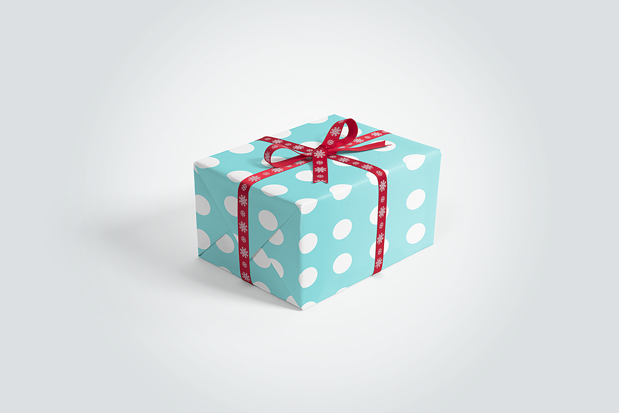 不同绳结的节日礼品盒礼物盒礼盒包装样机mockup插图6