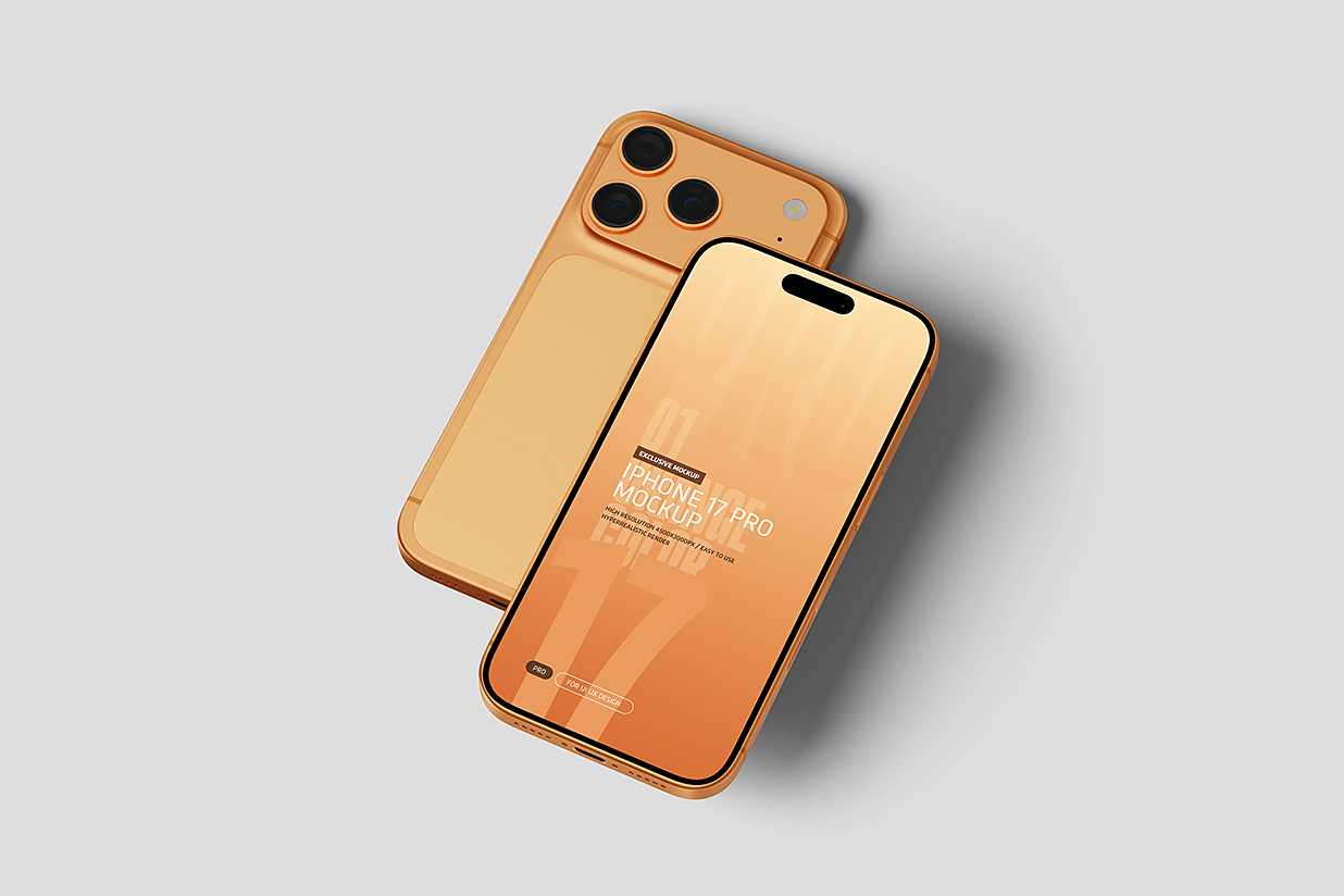 高质感iPhone 17 Pro苹果手机样机mockup10组插图8
