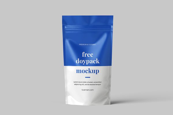 高质感自立袋自封袋食品包装袋样机mockup3组