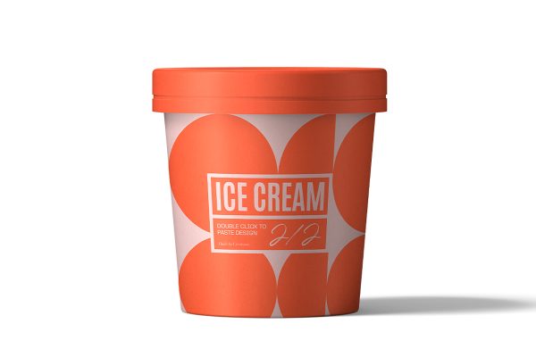 冰淇淋杯包装样机mockup