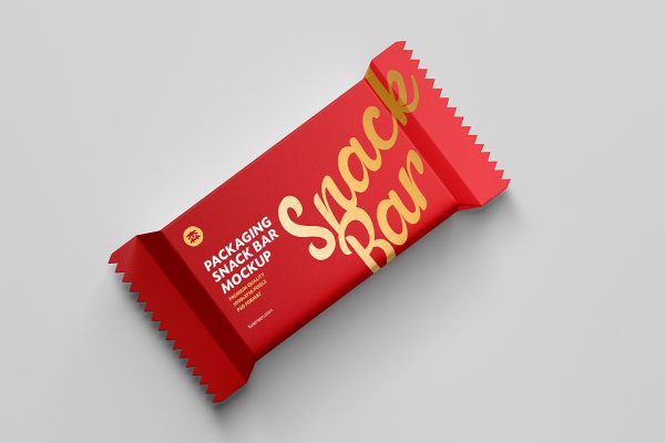 零食包装袋巧克力样机mockup