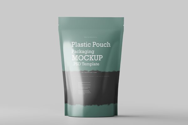 精致的自立袋自封袋食品包装袋样机mockup