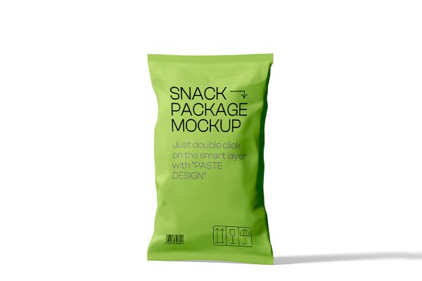 小袋膨化零食包装袋样机mockup